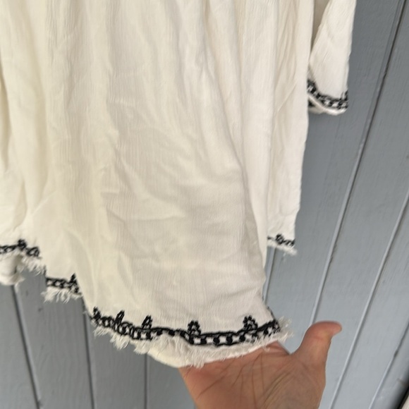 Shyanne Boho Dress White and Black Women Size L - Picture 4 of 6